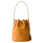 FLOU DRAWSTRING LEATHER BUCKET BAG