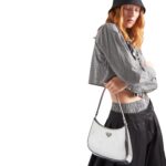 PRADA CLEO BRUSHED LEATHER SHOULDER BAG