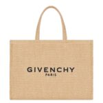 MEDIUM G TOTE BAG IN RAFFIA