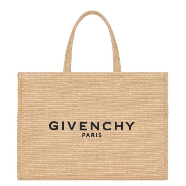 MEDIUM G TOTE BAG IN RAFFIA