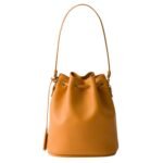 FLOU DRAWSTRING LEATHER BUCKET BAG