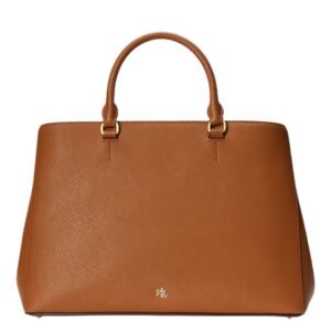 CROSSHATCH LEATHER LARGE HANNA SATCHEL