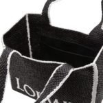 X PAULAS IBIZA FONT LOGO LARGE TOTE BAG IN RAFFIA