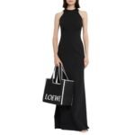 X PAULAS IBIZA FONT LOGO LARGE TOTE BAG IN RAFFIA