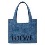 X PAULAS IBIZA MEDIUM RAFFIA FONT TOTE BAG