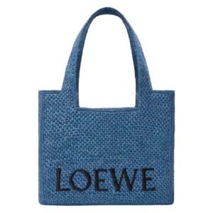 X PAULAS IBIZA MEDIUM RAFFIA FONT TOTE BAG