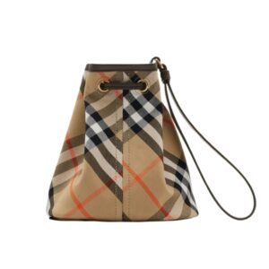 CHECK DRAWSTRING POUCH