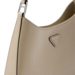PRADA CLEO BRUSHED LEATHER SHOULDER BAG