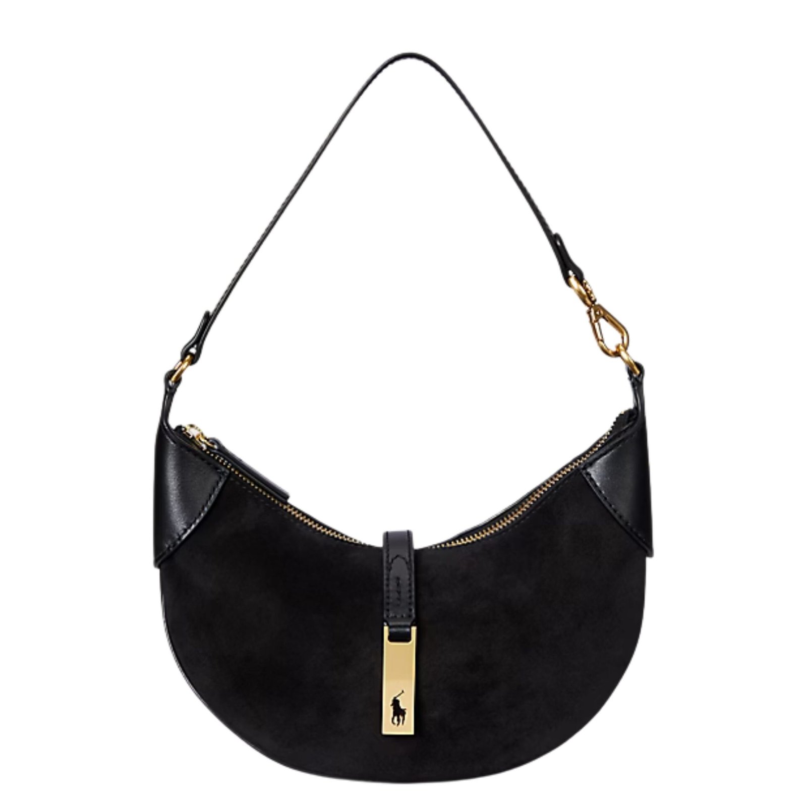 RALPH LAUREN POLO ID SUEDE MINI SHOULDER BAG