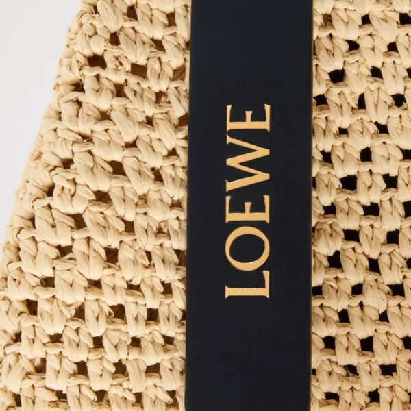X PAULAS IBIZA SMALL RAFFIA PUNCH HOLE HOBO BAG