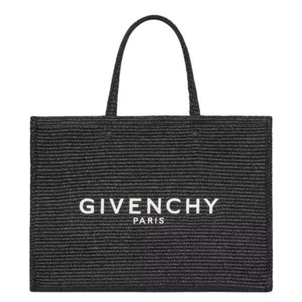 MEDIUM G TOTE BAG IN RAFFIA