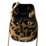 LEOPARD SHEEP HAIR BUCKET BAG