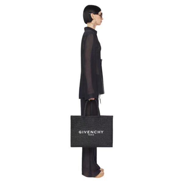 MEDIUM G TOTE BAG IN RAFFIA