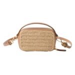 CROCHET AND LEATHER MINI POUCH