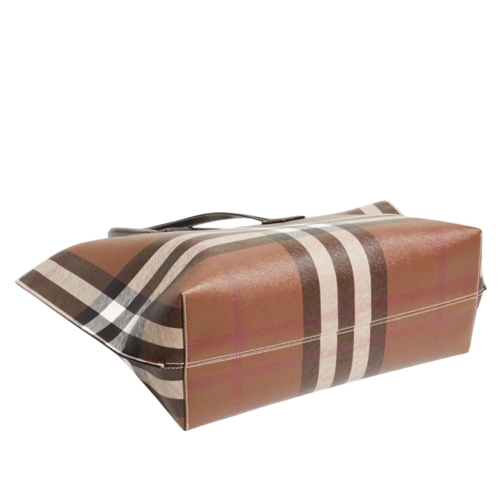 CHECK E CANVAS TOTE BAG