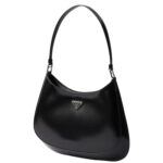 PRADA CLEO BRUSHED LEATHER SHOULDER BAG