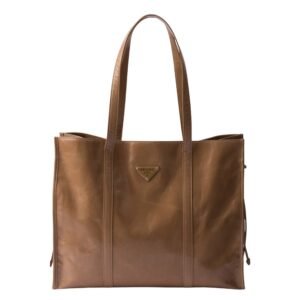 PRADA LARGE LEATHER TOTE BAG
