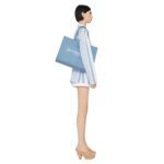 MEDIUM G TOTE BAG IN RAFFIA