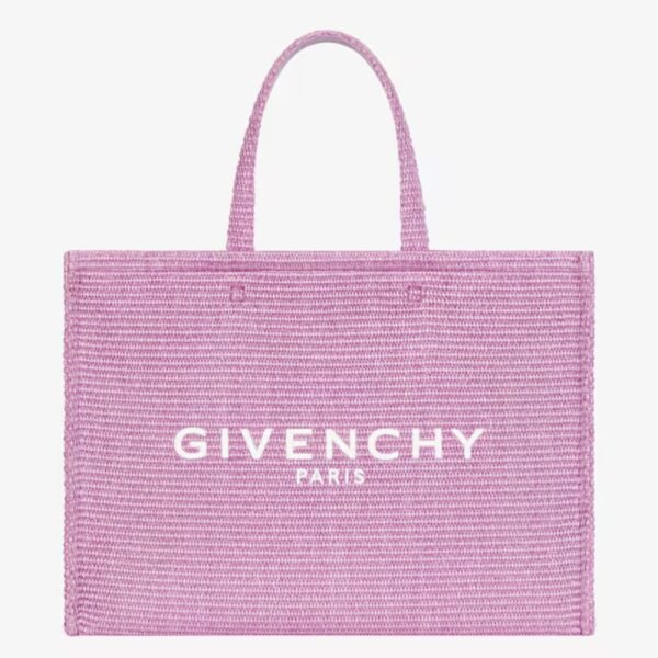 MEDIUM G TOTE BAG IN RAFFIA