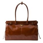 PRADA BONNIE LARGE LEATHER HANDBAG