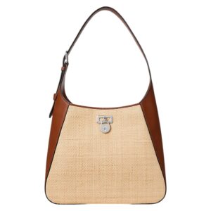 RAFFIA LARGE TANNER SHOULDER BAG
