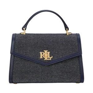 CANVAS AND LEATHER SMALL FARRAH SATCHEL