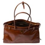 PRADA BONNIE LARGE LEATHER HANDBAG
