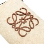LOEWE ANAGRAM PLAQUE RAFFIA CROSSBODY BAG
