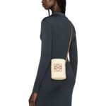 LOEWE ANAGRAM PLAQUE RAFFIA CROSSBODY BAG