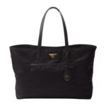 PRADA RE EDITION 1978 LARGE RE NYLON AND SAFFIANO LEATHER TOTE BAG