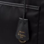 PRADA RE EDITION 1978 LARGE RE NYLON AND SAFFIANO LEATHER TOTE BAG