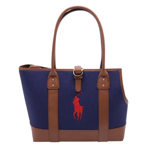 LEATHER AND CANVAS DOG TOTE