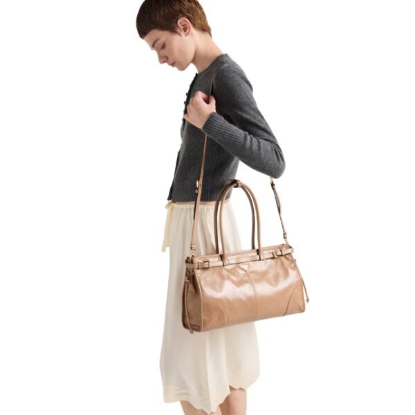 PRADA BONNIE LARGE LEATHER HANDBAG
