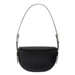 PRADA ARQUE LEATHER SHOULDER BAG WITH FLAP