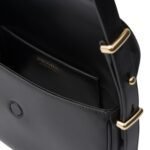 PRADA ARQUE LEATHER SHOULDER BAG WITH FLAP