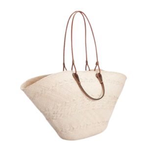 ANAGRAM LARGE BASKET STRAW TOTE BAG