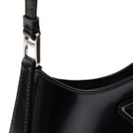 PRADA CLEO BRUSHED LEATHER SHOULDER BAG