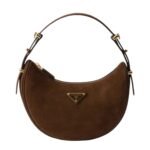 PRADA ARQUE SUEDE SHOULDER BAG