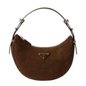 PRADA ARQUE SUEDE SHOULDER BAG