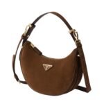 PRADA ARQUE SUEDE SHOULDER BAG