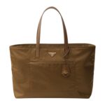 PRADA RE EDITION 1978 LARGE RE NYLON AND SAFFIANO LEATHER TOTE BAG