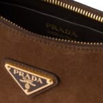 PRADA ARQUE SUEDE SHOULDER BAG
