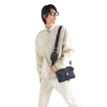 RE NYLON AND SAFFIANO LEATHER SHOULDER BAG