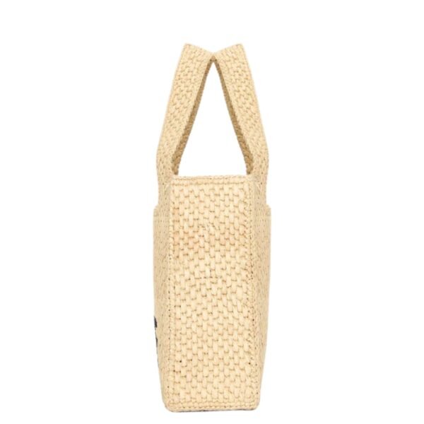 MINI LOEWE FONT TOTE IN RAFFIA - Image 3