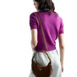 PRADA ARQUE SUEDE SHOULDER BAG