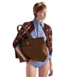 PRADA RE EDITION 1978 LARGE RE NYLON AND SAFFIANO LEATHER TOTE BAG