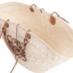 ANAGRAM LARGE BASKET STRAW TOTE BAG