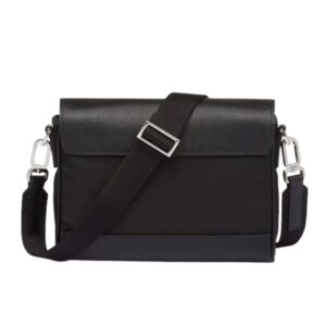 RE NYLON AND SAFFIANO SHOULDER BAG