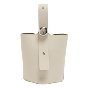 MINI PEBBLE LEATHER BUCKET BAG