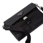 RE NYLON AND SAFFIANO SHOULDER BAG